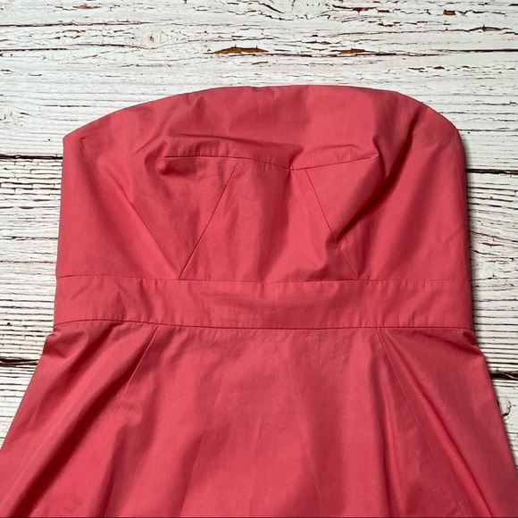 COPY - J. Crew Strawberry Pink Strapless Dress Sz 4 - Picture 5 of 15